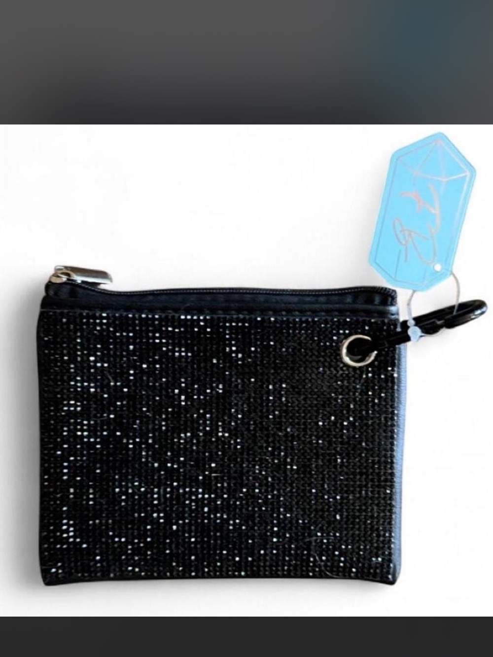 Black Sequin Wristlet Pouch - Women's Bag